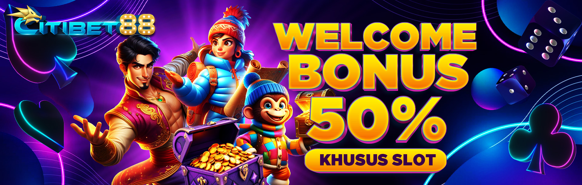 BONUS NEW MEMBER 50% SLOT DI AWAL