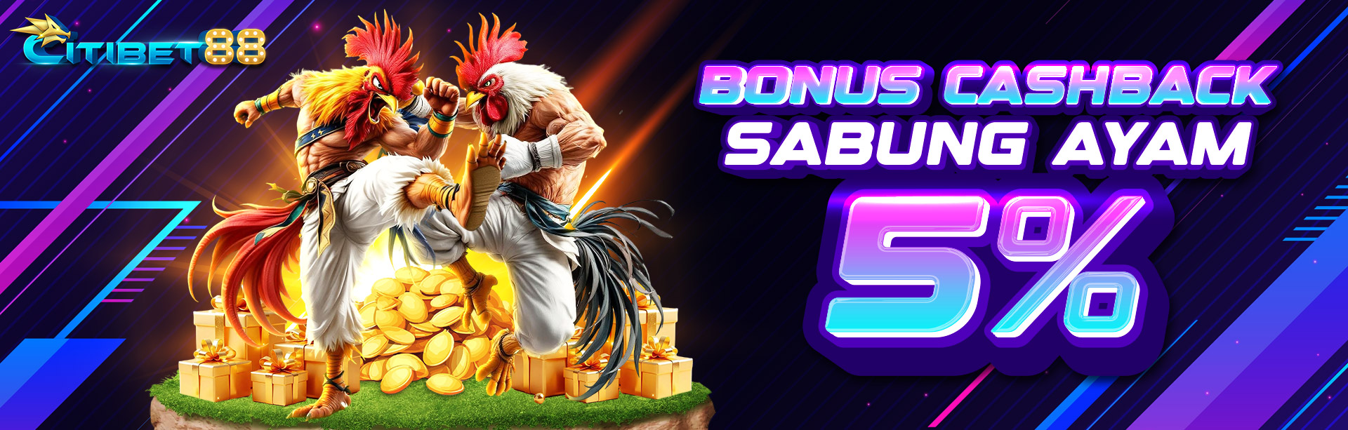 BONUS CASHBACK 5% SABUNG AYAM